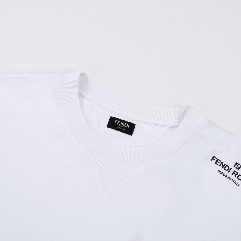 Футболка Fendi Cotton With The Inscription "White" фото № 7