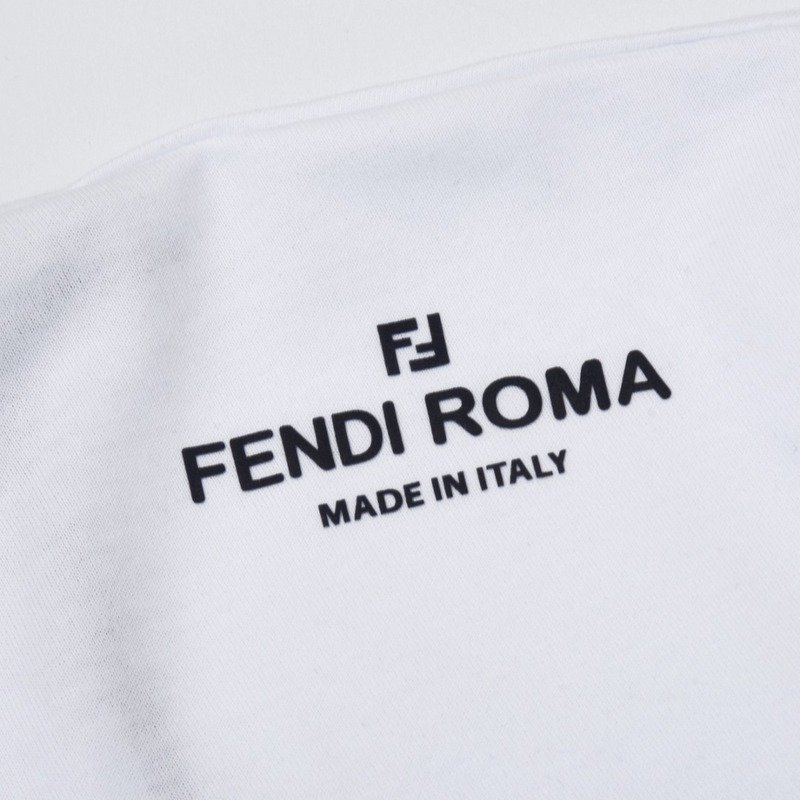 Футболка Fendi Cotton With The Inscription "White" фото № 8