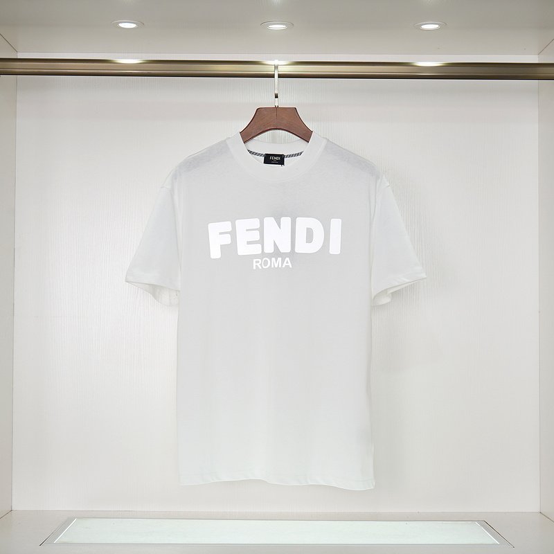 Футболка Fendi Roma Reflective Logo "White/Gray" фото № 3