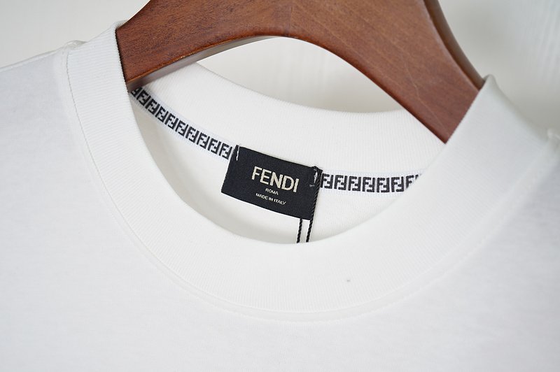 Футболка Fendi Roma Reflective Logo "White/Gray" фото № 5