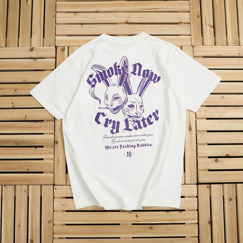 Футболка FR2 Two Rabbits Smoking Now Cry Latter "White" фото № 2