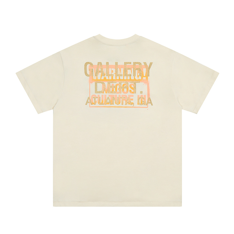 Футболка Gallery Dept Print With Burning Skulls "Cream" фото № 6