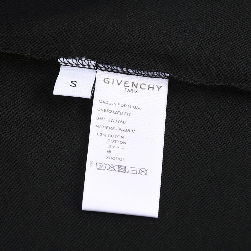 Футболка Givenchy Large Logo Print - Cotton "Black" фото № 2