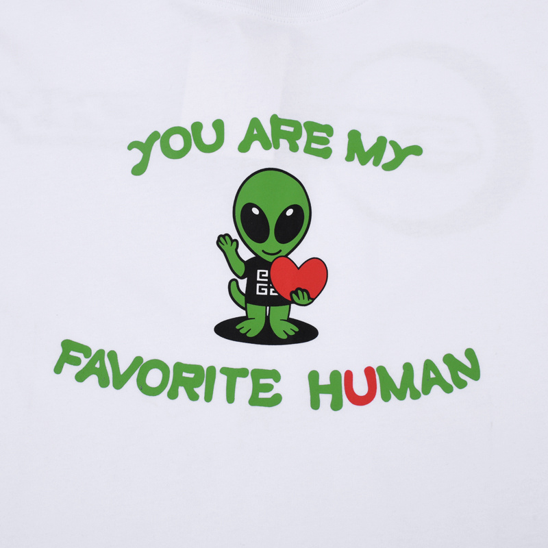 Футболка Givenchy Alien Love "White/Green" фото № 2