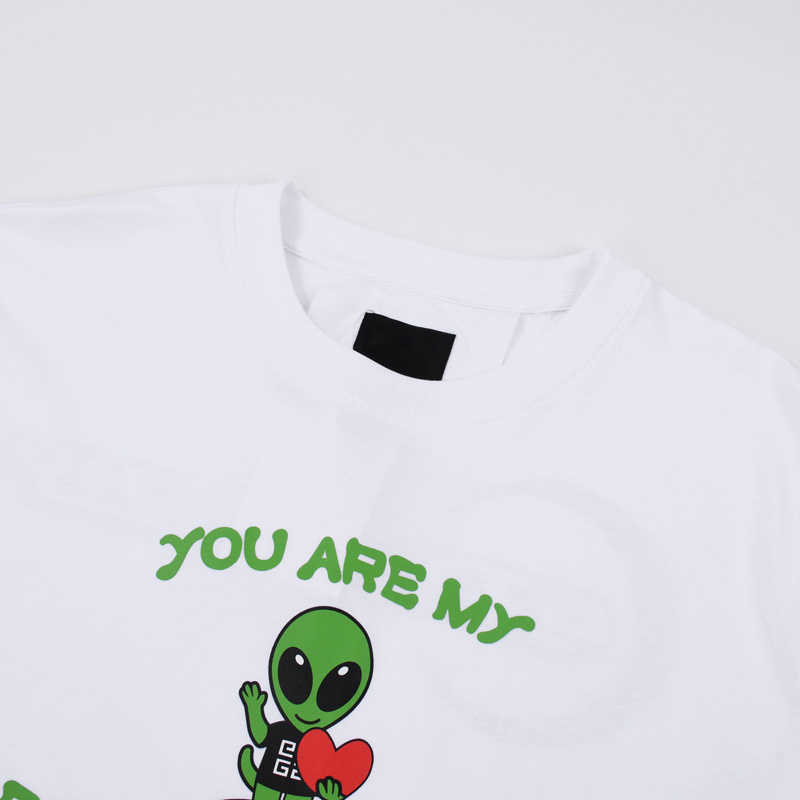 Футболка Givenchy Alien Love "White/Green" фото № 4