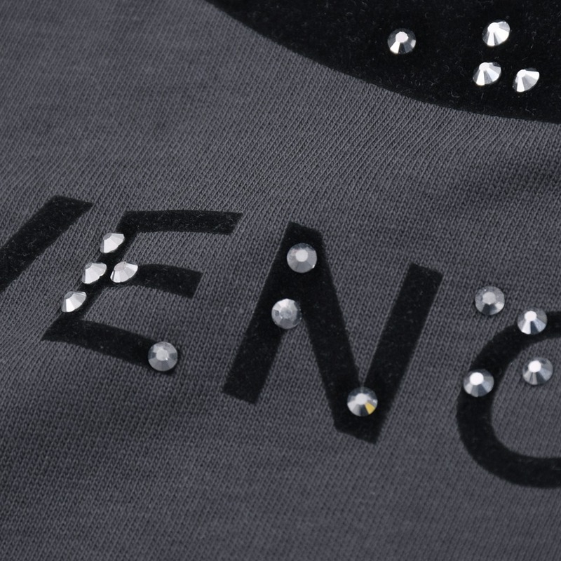 Футболка Givenchy Logo With Rhinestones "Gray" фото № 3