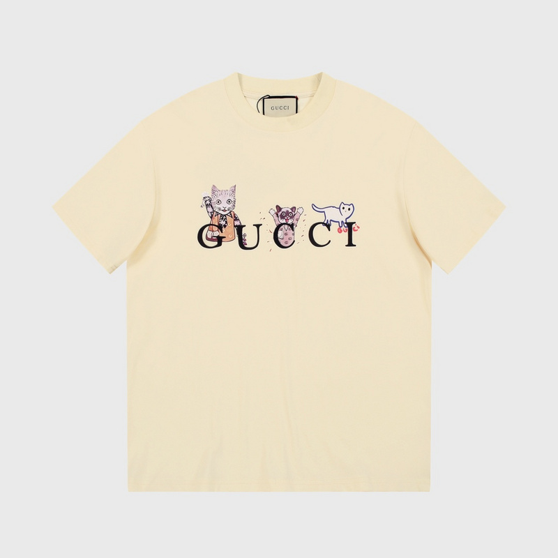 Футболка Gucci Cats "Beige" фото № 8