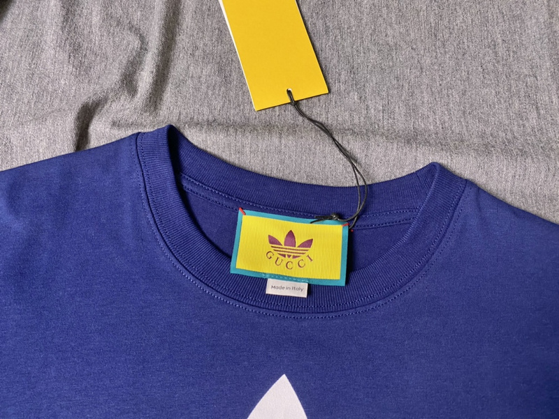 Футболка Gucci Duplicate Logo Adidas "Blue" фото № 4