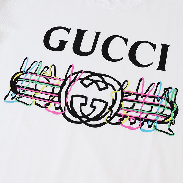 Футболка Gucci With Graphic Print "White" фото № 3