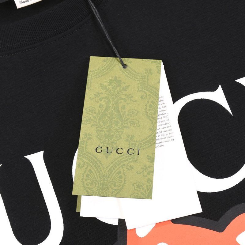 Футболка Gucci Logo And Fox Print "Black" фото № 3