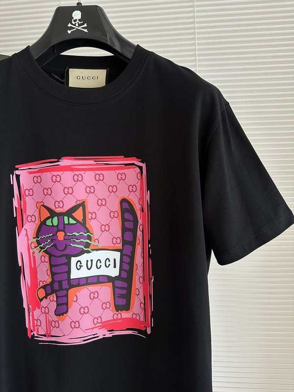 Футболка Gucci Purple Cat "Black" фото № 2