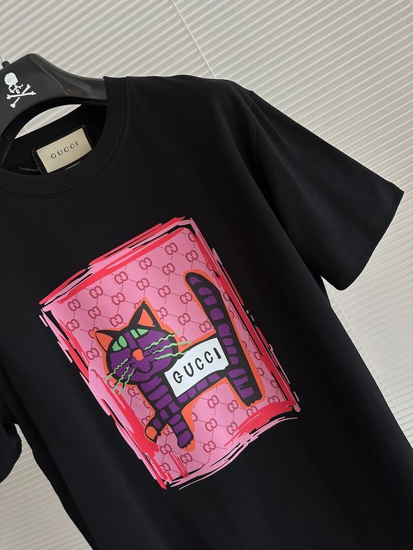 Футболка Gucci Purple Cat "Black" фото № 3