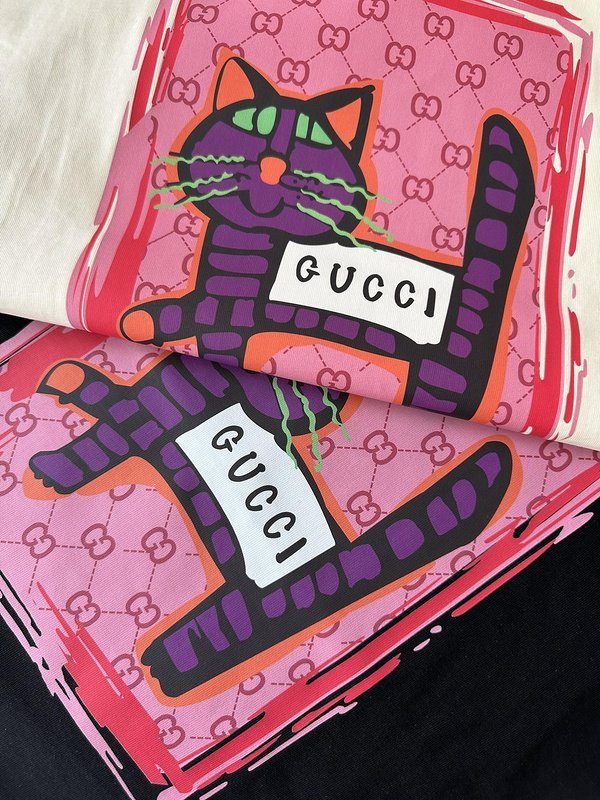 Футболка Gucci Purple Cat "Black" фото № 4