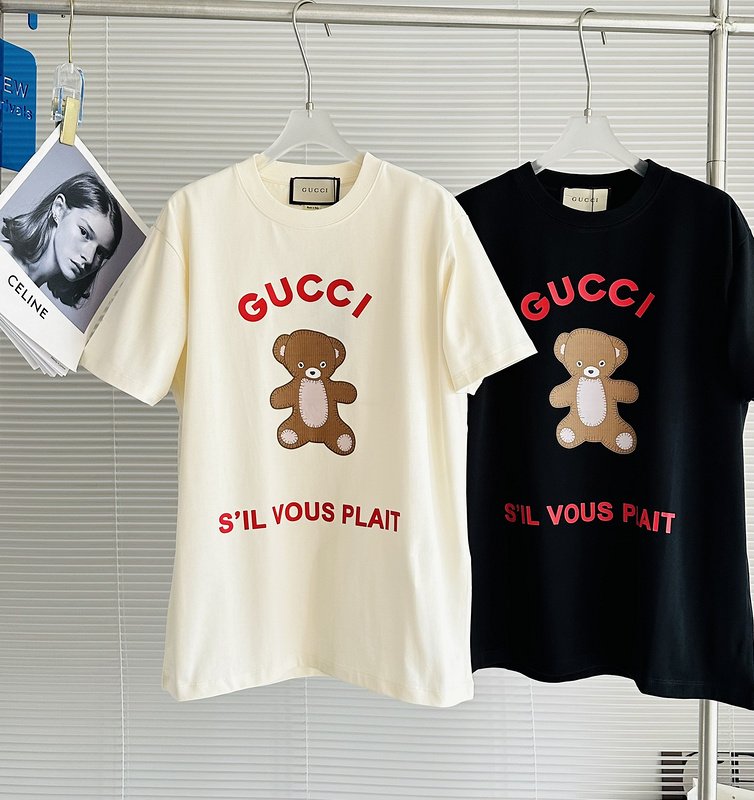 Футболка Gucci Sil Vous Plait "Black" фото № 3