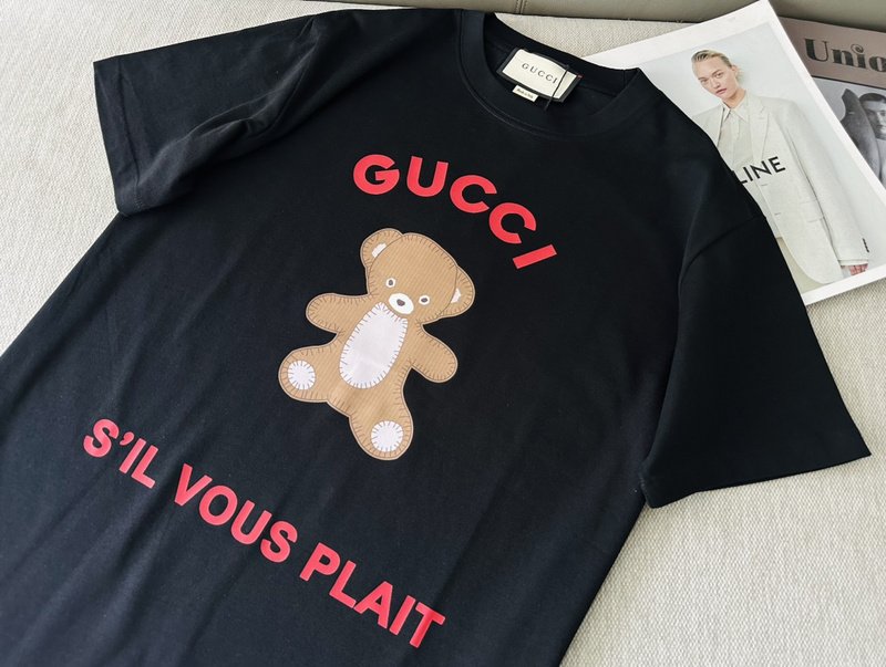 Футболка Gucci Sil Vous Plait "Black" фото № 6