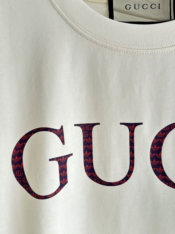 Футболка Gucci With Large Purple Brand Logo "Cream" фото № 7