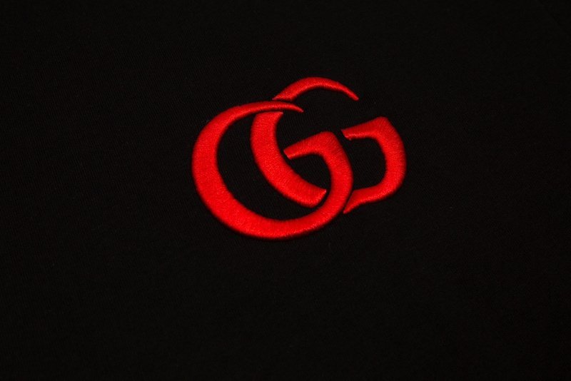 Футболка Gucci With Red Logo G "Black" фото № 8