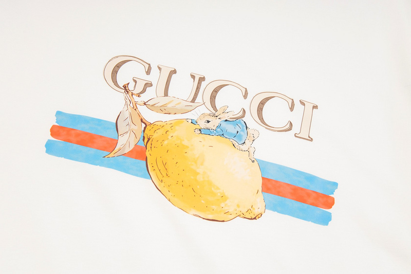 Футболка Gucci Leamon Print "White" фото № 3