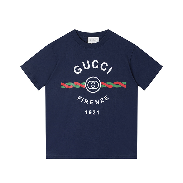 Футболка Gucci Text Firenze "Blue" фото № 5