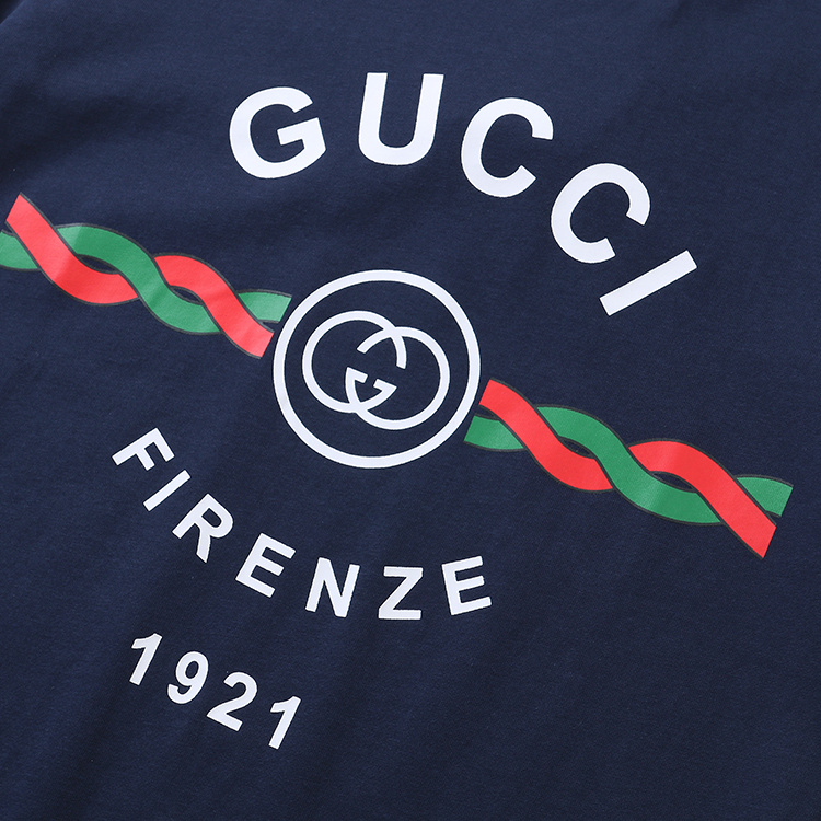 Футболка Gucci Text Firenze "Blue" фото № 7