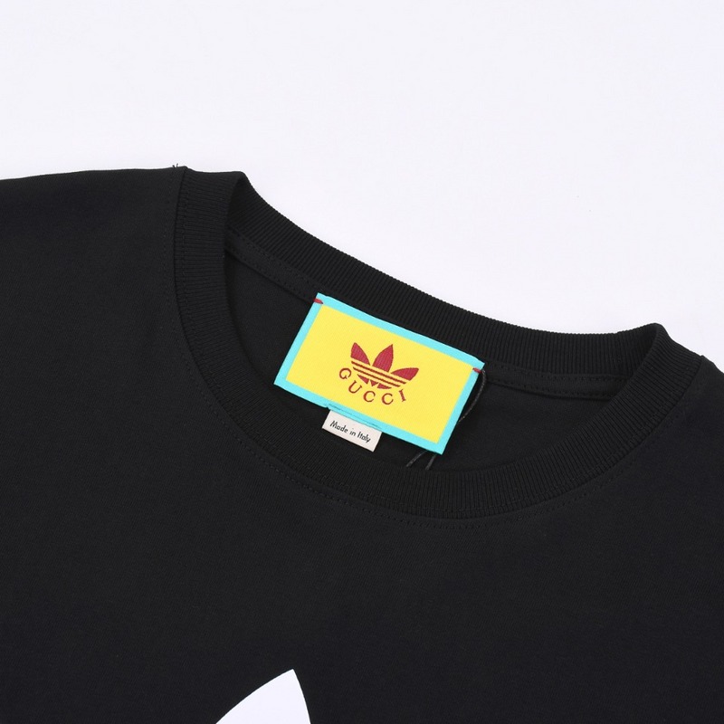 Футболка Gucci X Adidas Big Logo "Black" фото № 6
