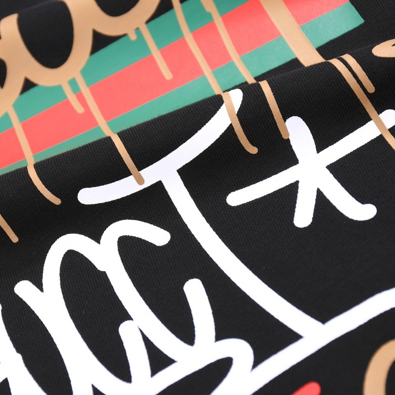 Футболка Gucci Print With Stars And Logo "Black" фото № 2