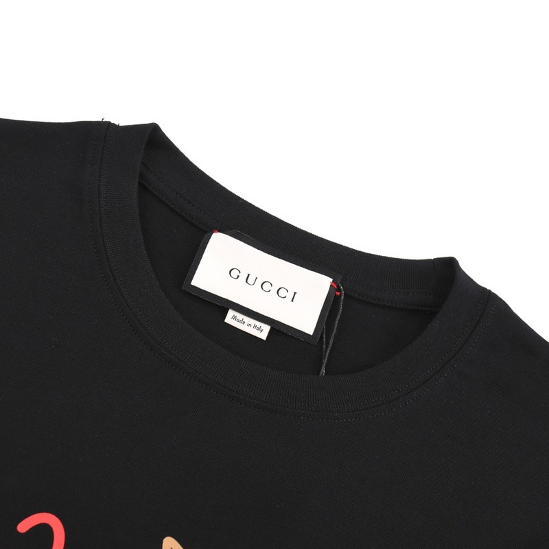 Футболка Gucci Print With Stars And Logo "Black" фото № 6