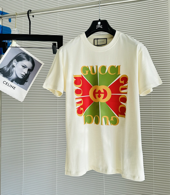 Футболка Gucci With A Bright Logo "White" фото № 3