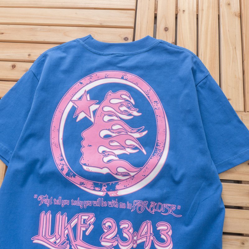 Футболка Hellstar Big Pink Front Inscription "Blue" фото № 8