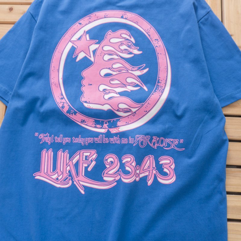 Футболка Hellstar Big Pink Front Inscription "Blue" фото № 9