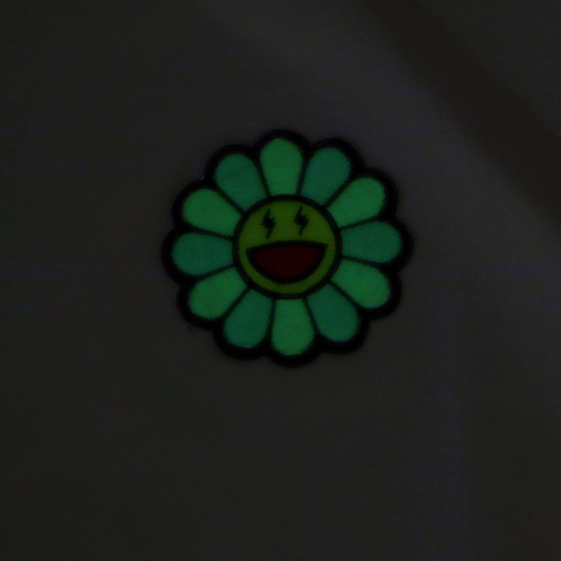 Футболка JBalvin Print Small Flower Applique Front "White" фото № 7
