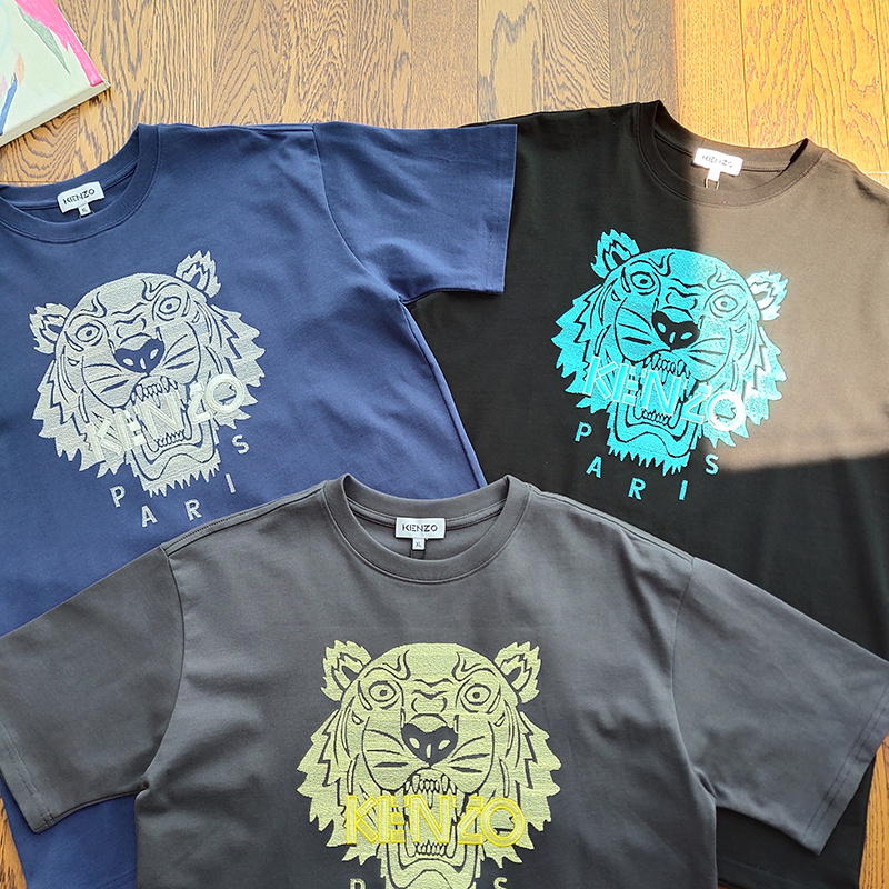 Футболка Kenzo Logo On The Tiger "Blue" фото № 5