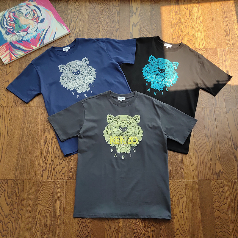 Футболка Kenzo Logo On The Tiger "Blue" фото № 6