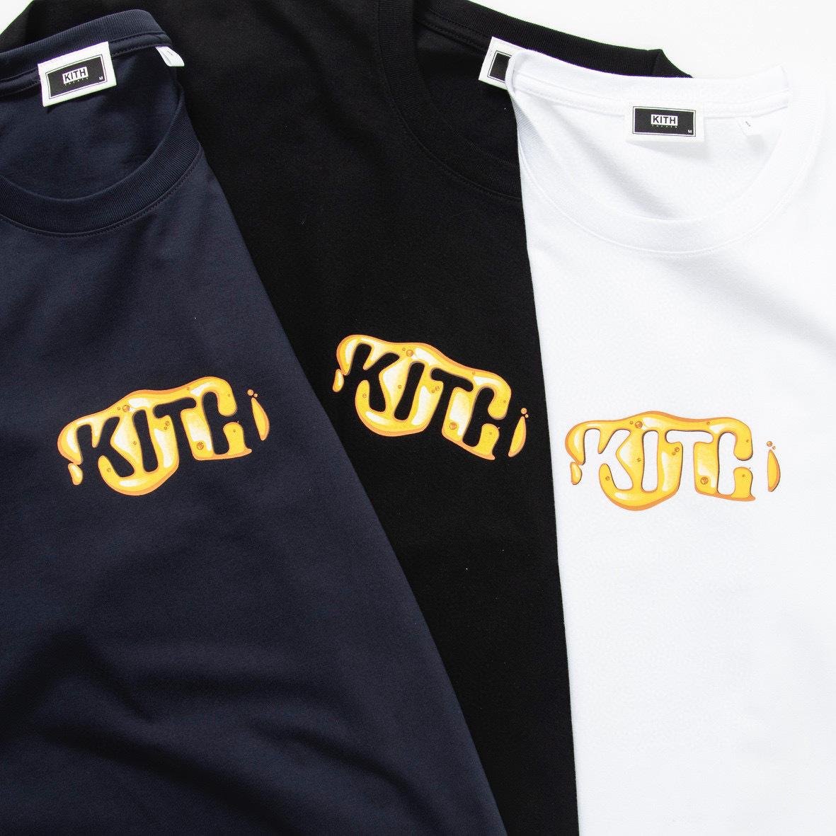 Футболка Kith Flame Logo "Navy Blue" фото № 3