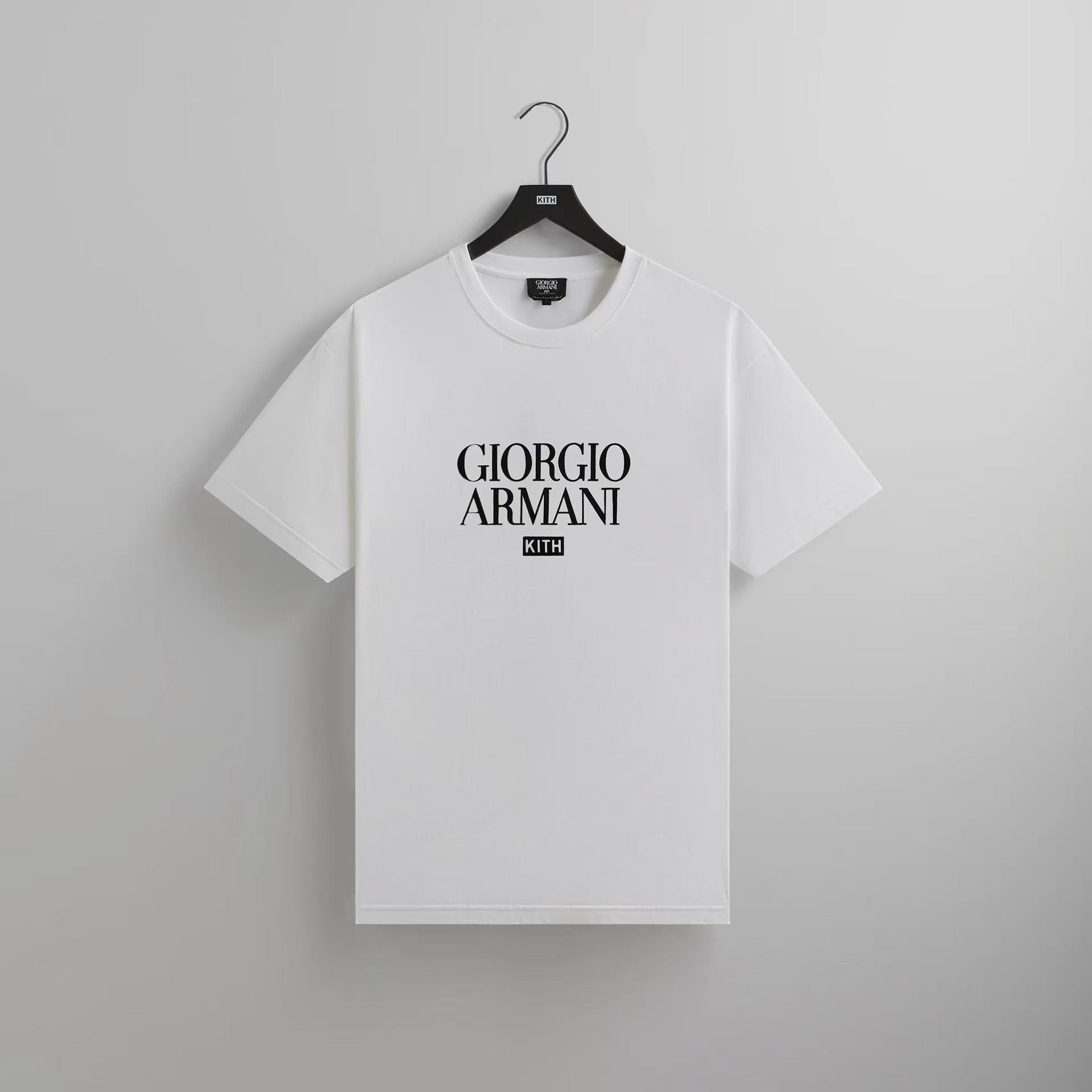 Футболка Giorgio Armani x Kith Logo "White" фото № 2