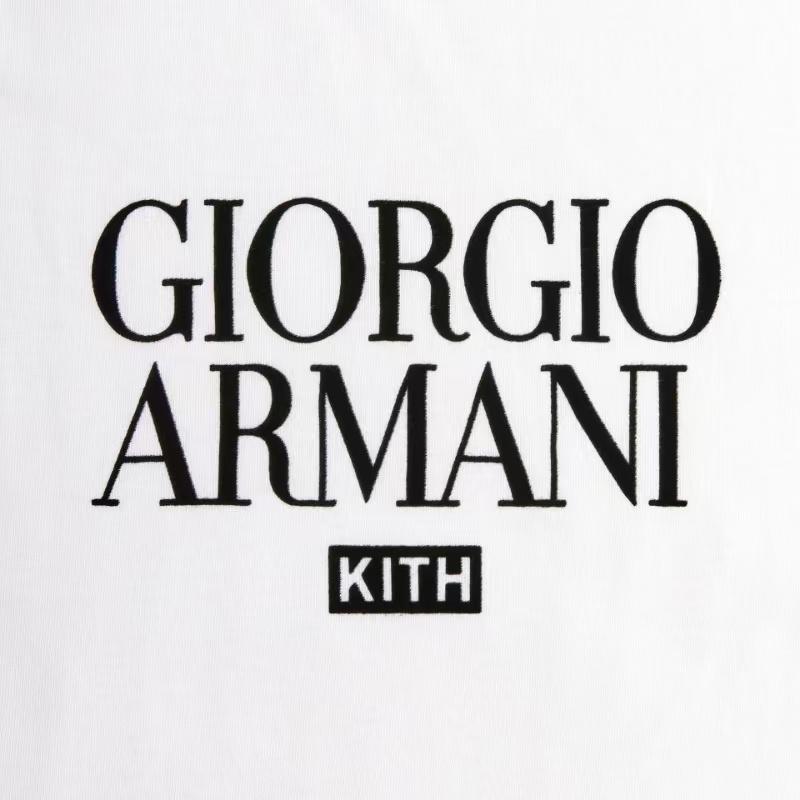 Футболка Giorgio Armani x Kith Logo "White" фото № 3