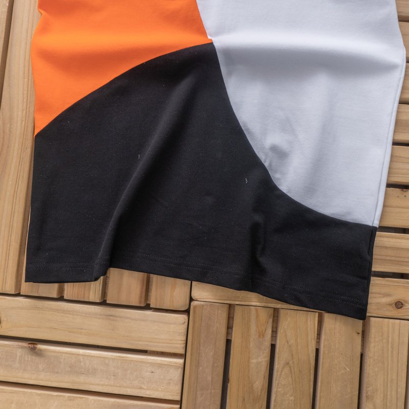 Футболка Lacoste Three Colorful Parts "Orange" фото № 4