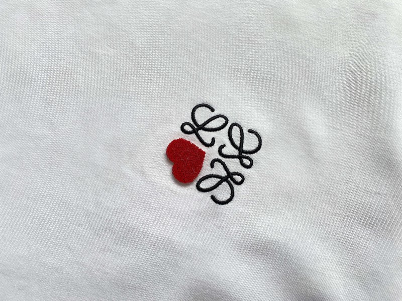 Футболка Loewe With Small Red Heart In The Logo "White" фото № 4