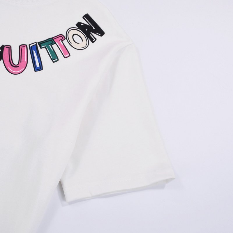 Футболка Louis Vuitton With Imitation Suspension And Lock "White" фото № 5