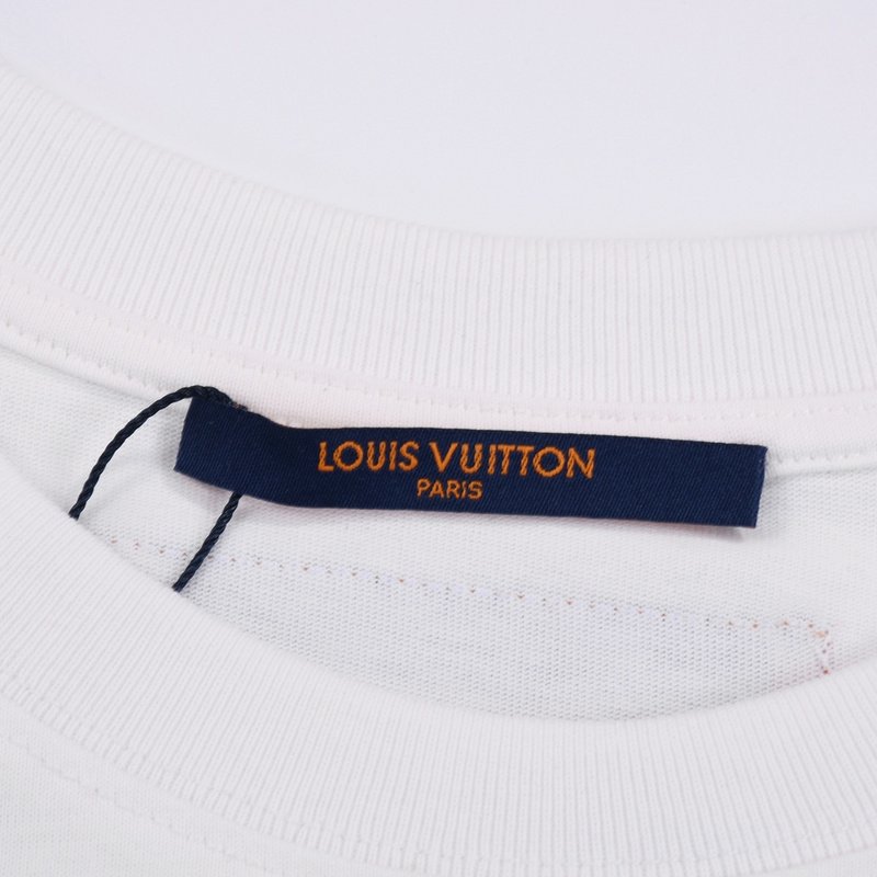 Футболка Louis Vuitton With Imitation Suspension And Lock "White" фото № 6