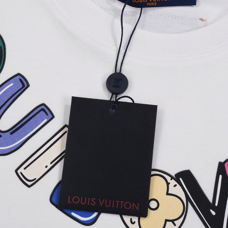 Футболка Louis Vuitton With Imitation Suspension And Lock "White" фото № 3