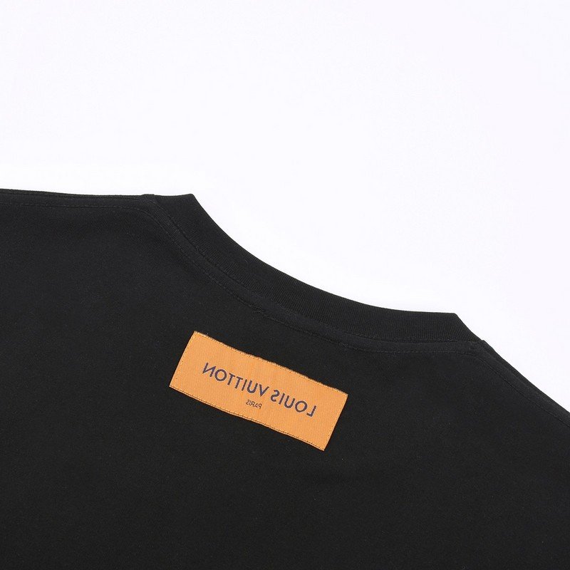 Футболка Louis Vuitton With Logo Made Of Stripes "Black" фото № 5