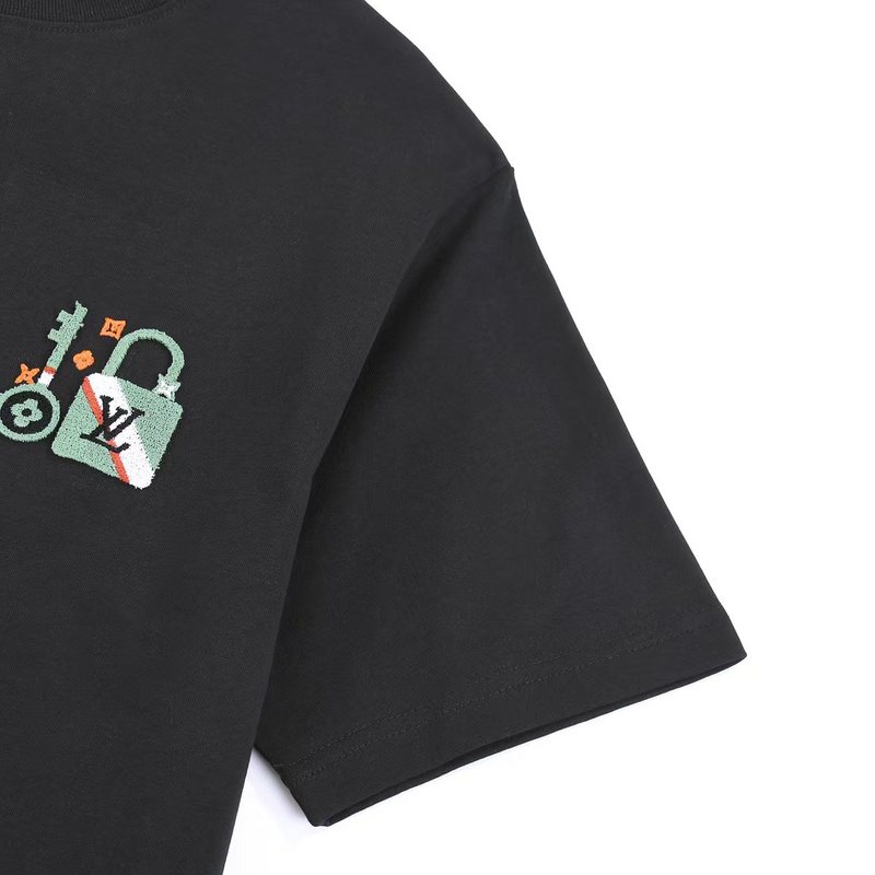 Футболка Louis Vuitton Branded Lock And Key Print "Black" фото № 3