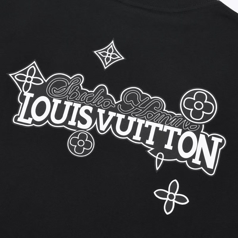 Футболка Louis Vuitton With Text Print On The Side "Black" фото № 2