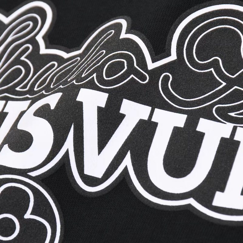 Футболка Louis Vuitton With Text Print On The Side "Black" фото № 3