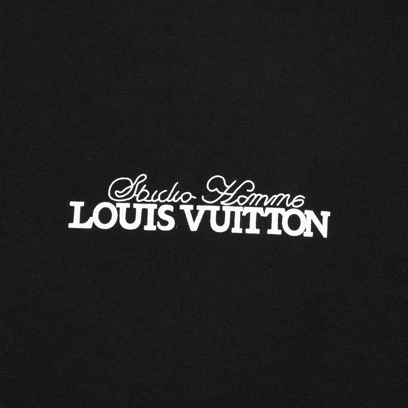 Футболка Louis Vuitton With Text Print On The Side "Black" фото № 5