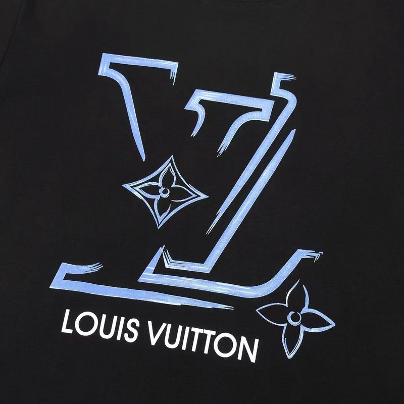 Футболка Louis Vuitton With Blue Graphic Logo "Black" фото № 3