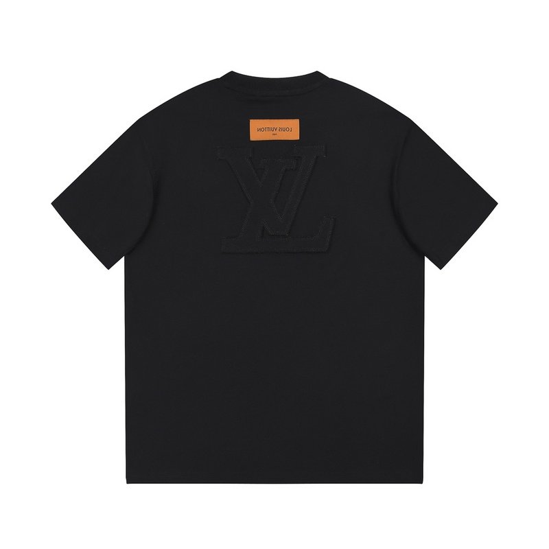 Футболка Louis Vuitton Embroidered Emblems With Logo "Black" фото № 6