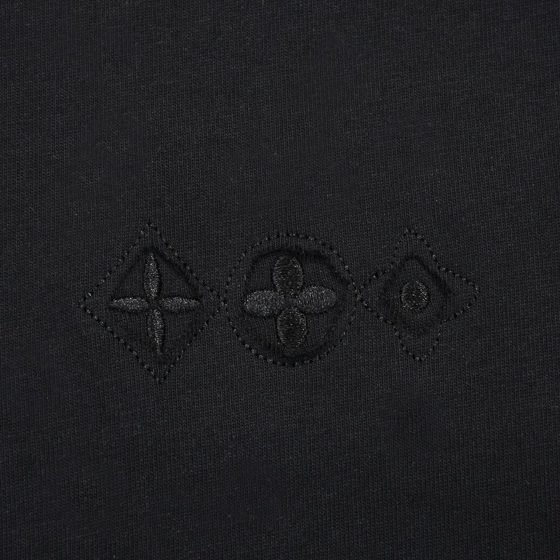 Футболка Louis Vuitton Embroidered Emblems With Logo "Black" фото № 7