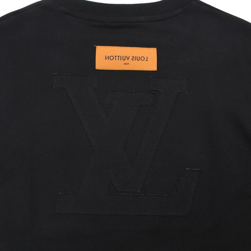 Футболка Louis Vuitton Embroidered Emblems With Logo "Black" фото № 8